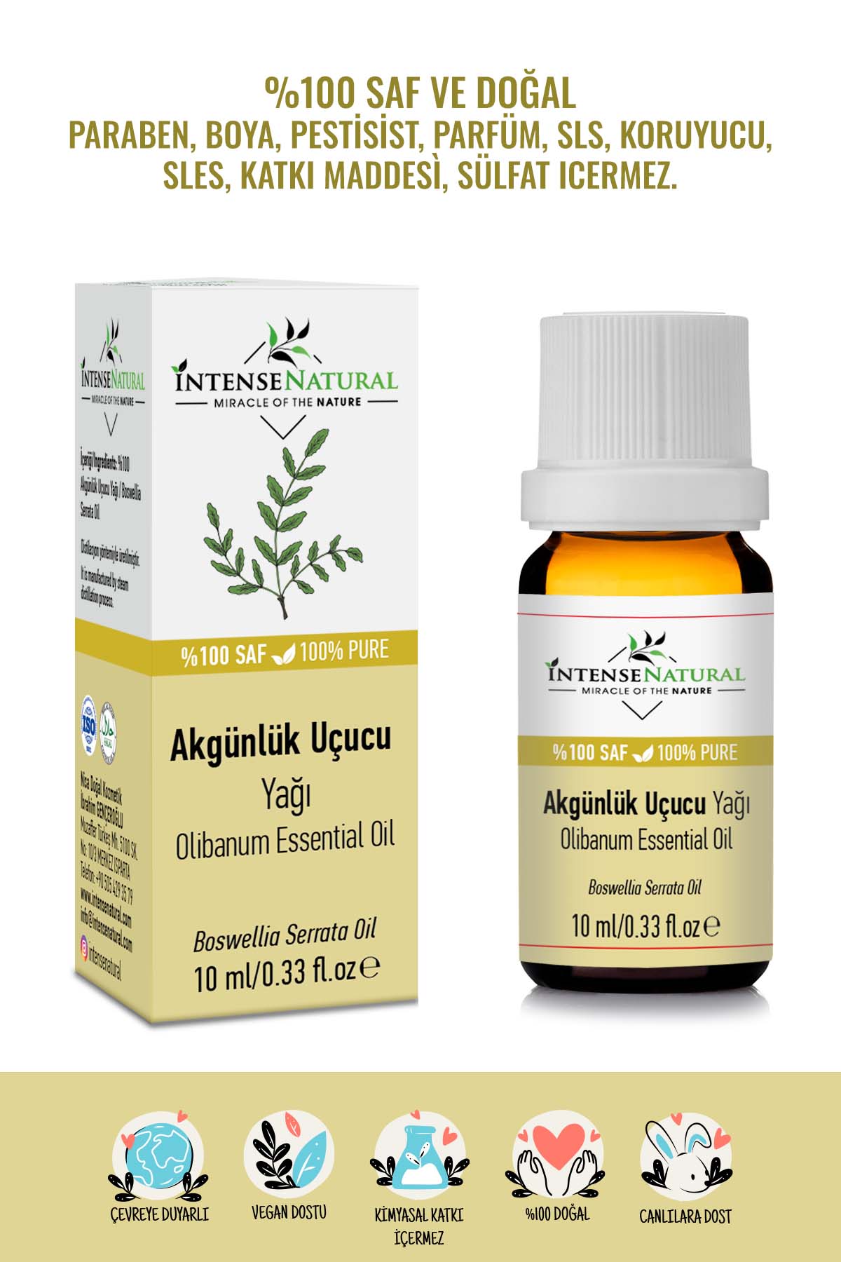 Akgünlük (Sığla) Uçucu Yağı 10 ml %100 Saf ve Doğal Ak Günlük Olibanum Essential Oil