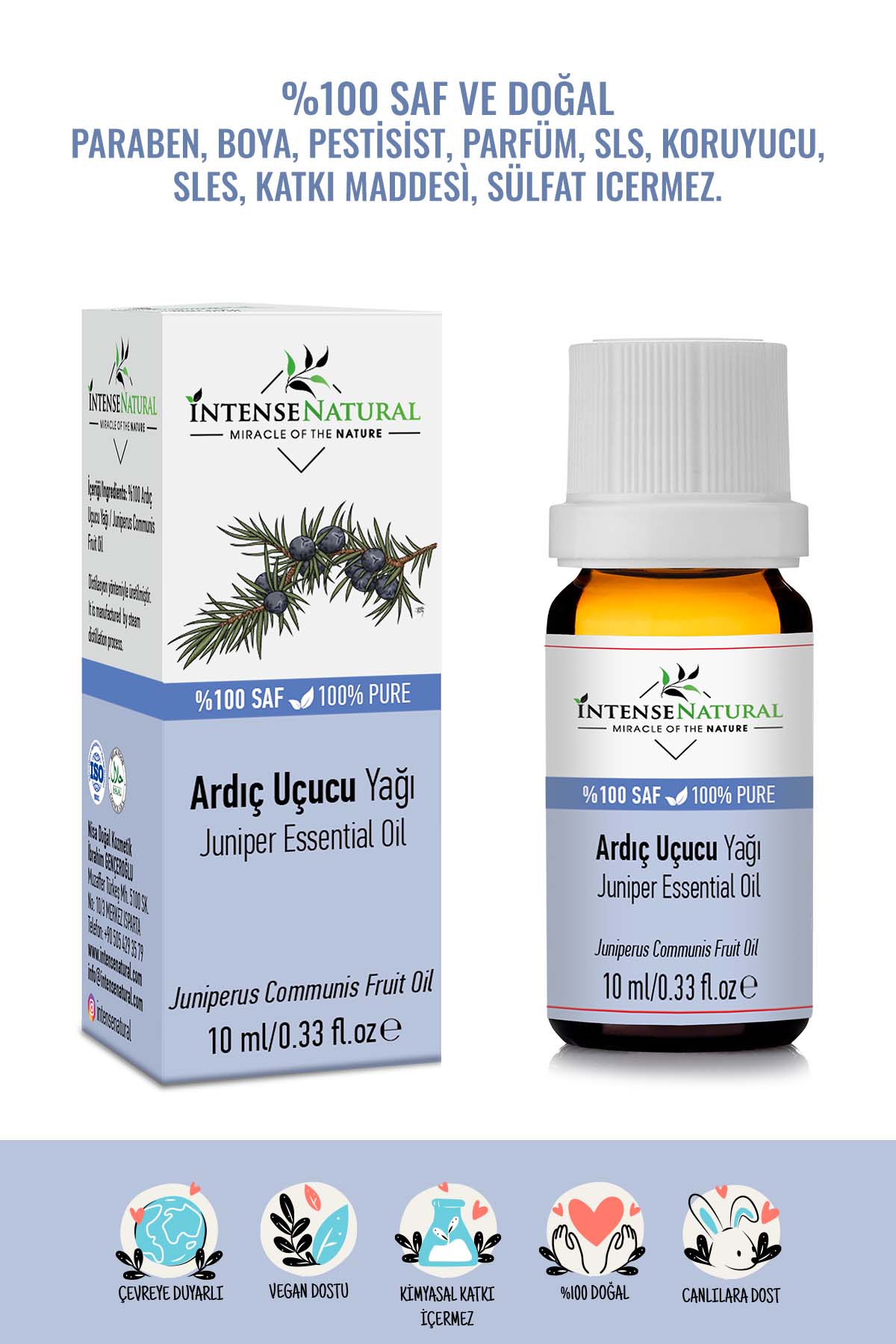 Ardıç Uçucu Yağı 10 ml %100 Saf ve Doğal Juniper Berry Essential Oil