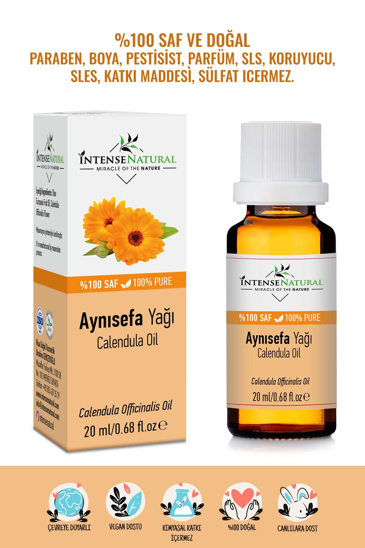 Aynısefa Çiçeği Yağı 20 ml %100 Saf ve Doğal Aynı Sefa Calendula Flower Oil