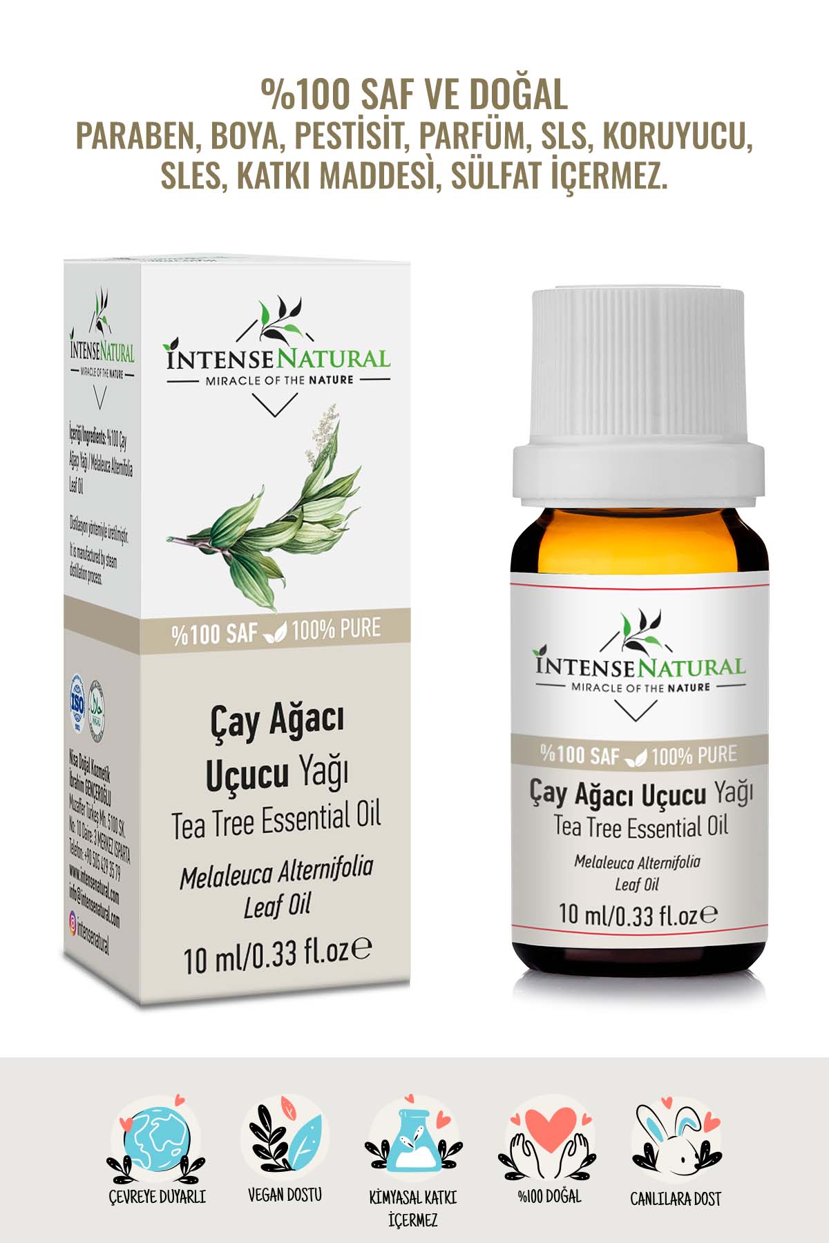 Çay Ağacı Uçucu Yağı 10 Ml %100 Saf Doğal Aromaterapi Esansiyel Yağ 