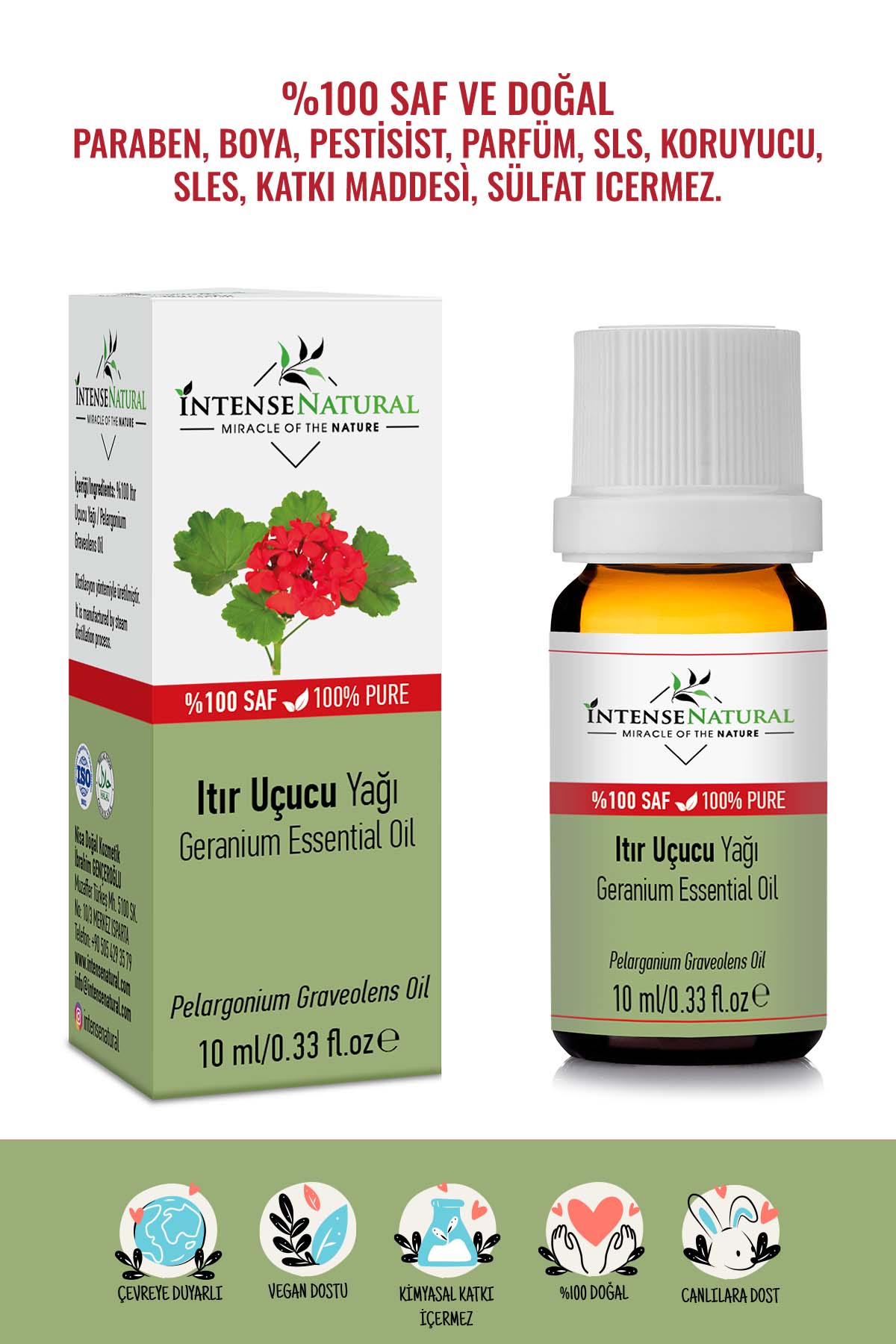 Itır Uçucu Yağı 10 ml Su Buharı Distilasyonu Esansiyel %100 Saf ve Doğal Sardunya Çiçeği Essential Oil