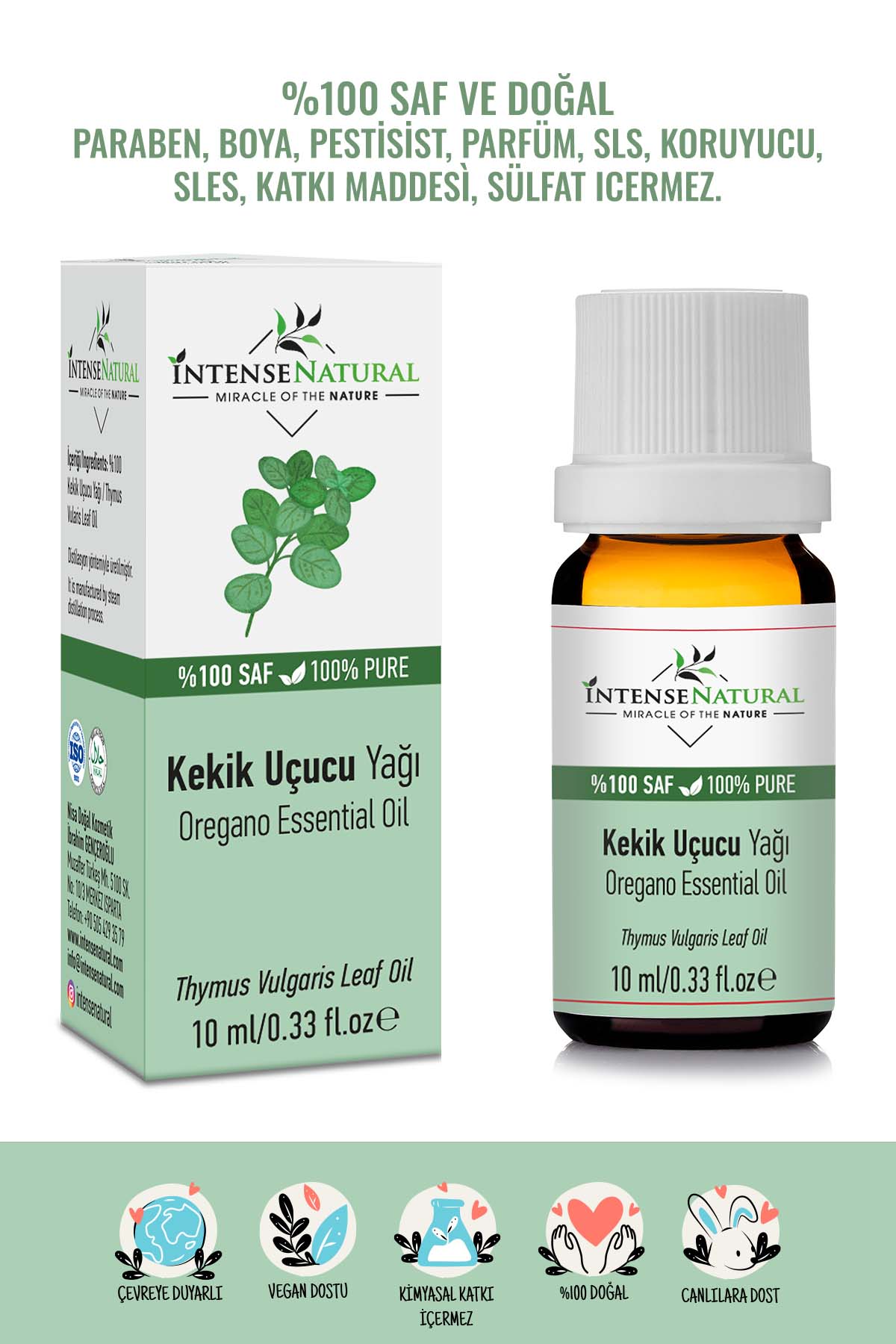 Kekik Uçucu Yağı 10 ml Esansiyel %100 Saf ve Doğal Oregano Essential Oil