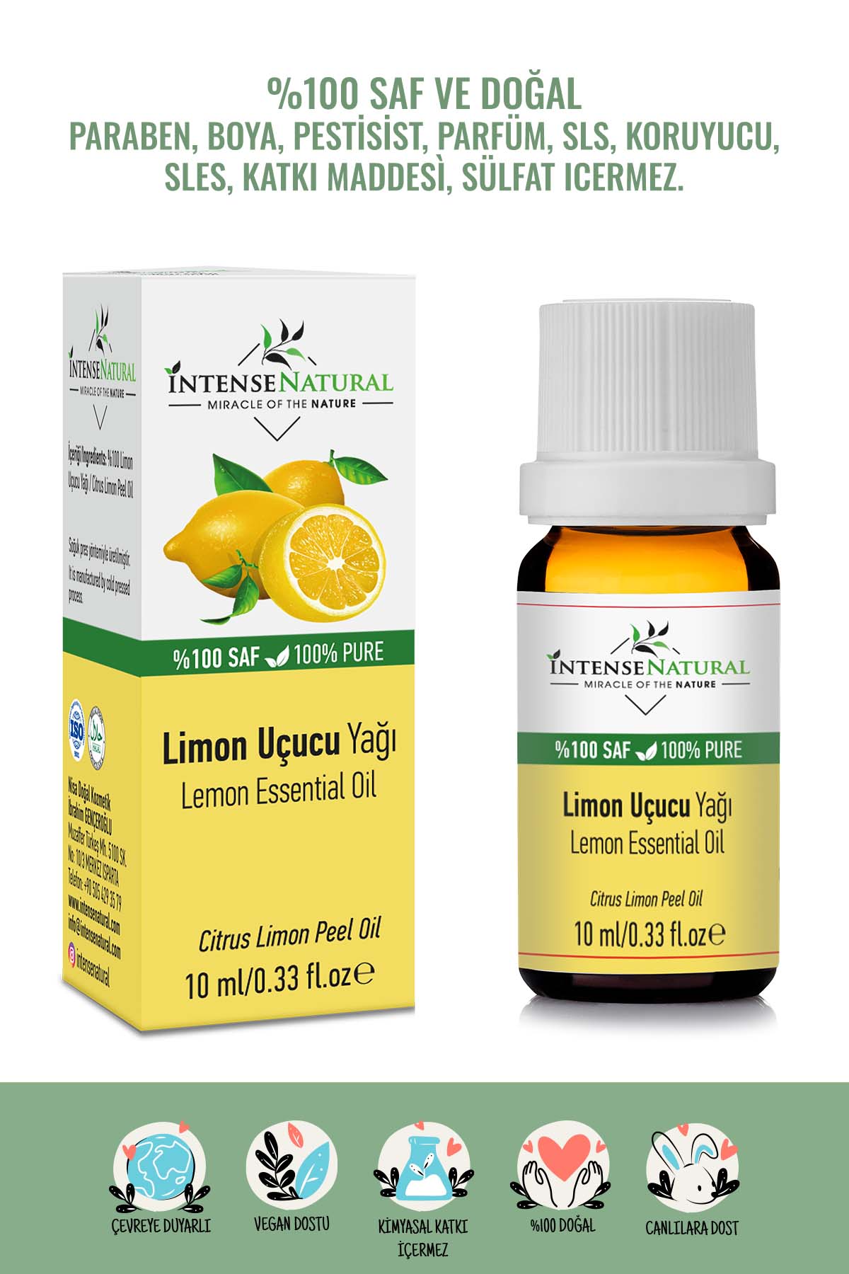 Limon Uçucu Yağı 10 ml %100 Saf ve Doğal Lemon Essential Oil