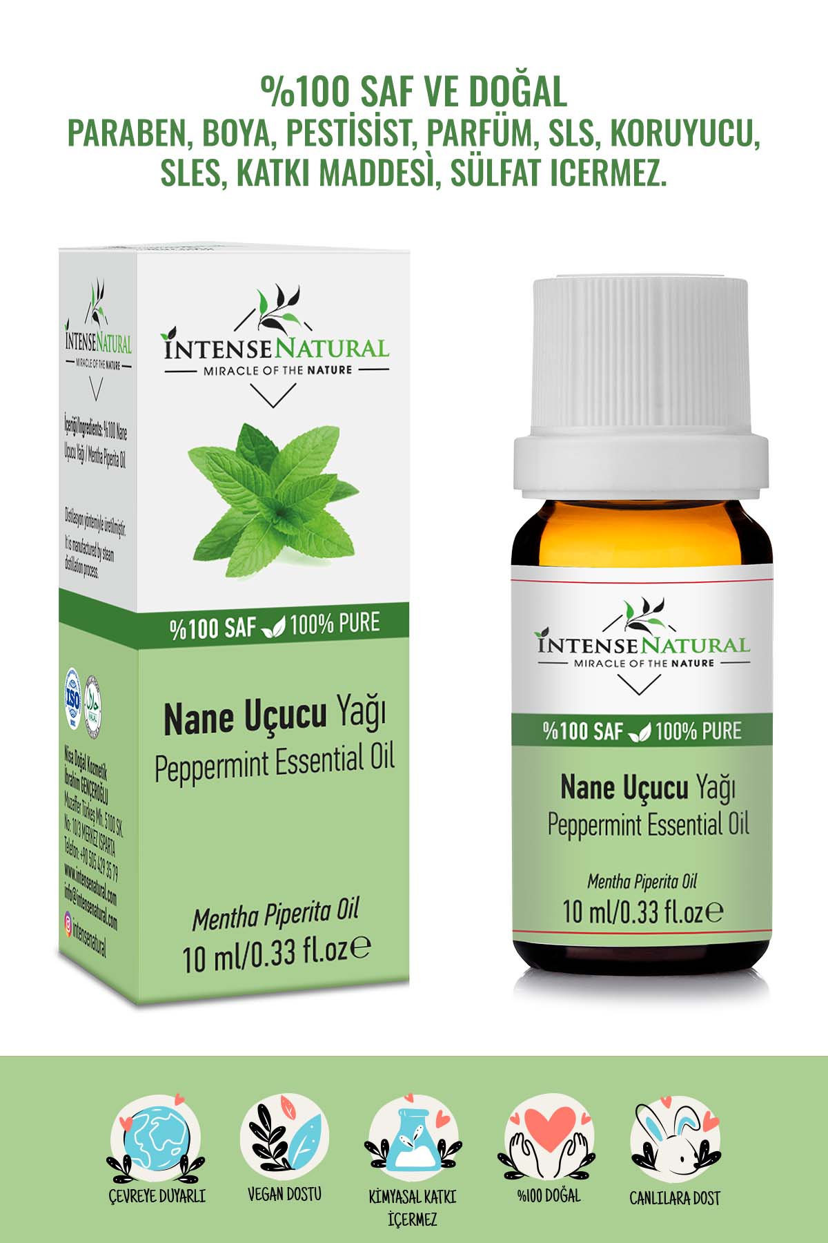 Nane Uçucu Yağı 10 ml %100 Saf ve Doğal Peppermint Essential Oil