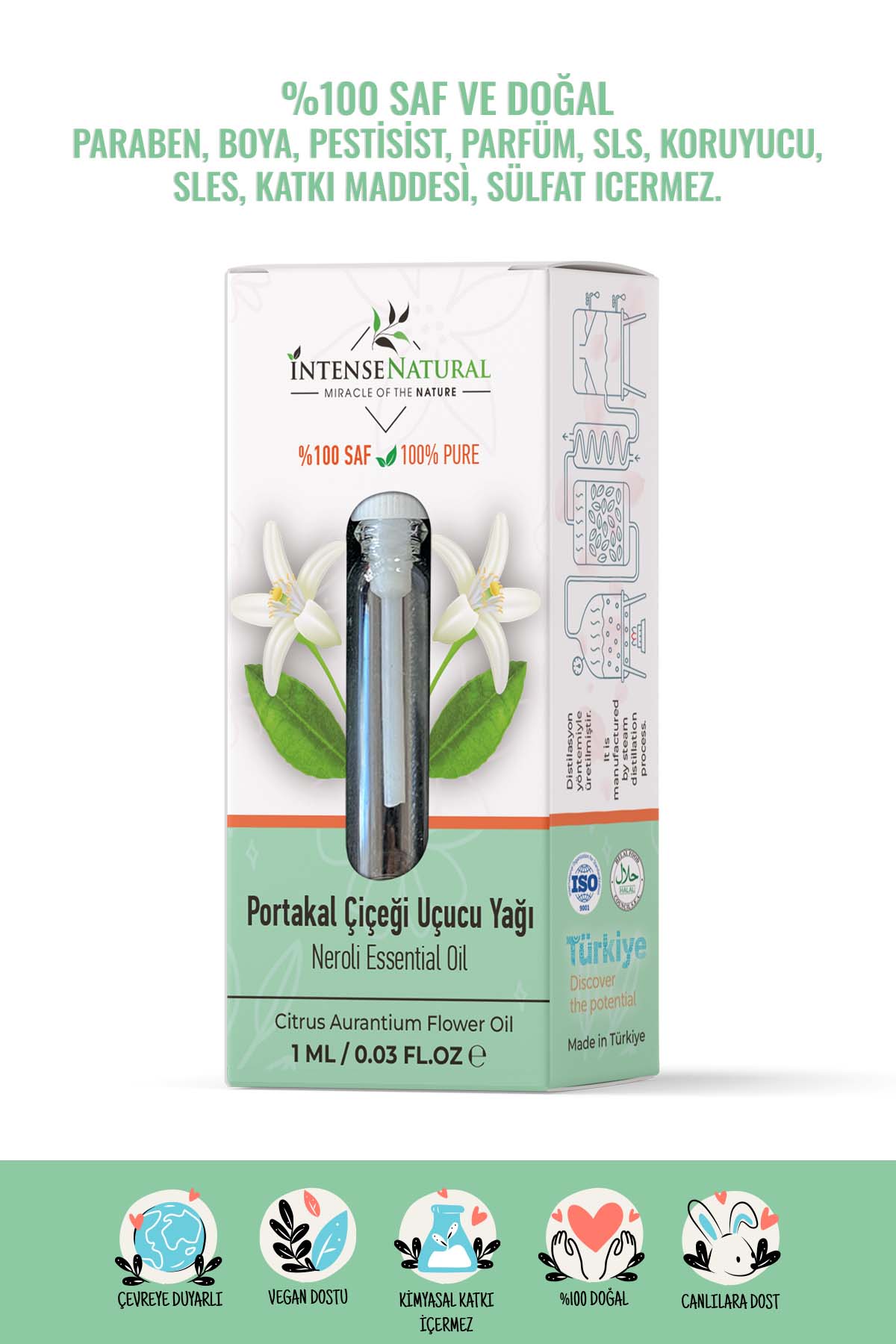 Portakal Çiçeği Uçucu Yağı 1 ml %100 Saf ve Doğal Neroli Essential Oil