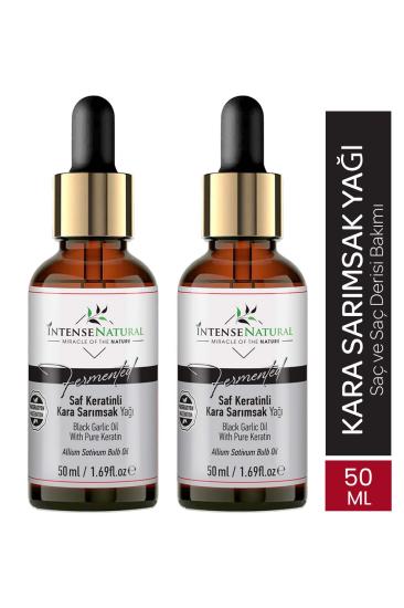 Saf Keratinli Kara Sarımsak Yağı 50 ml x 2