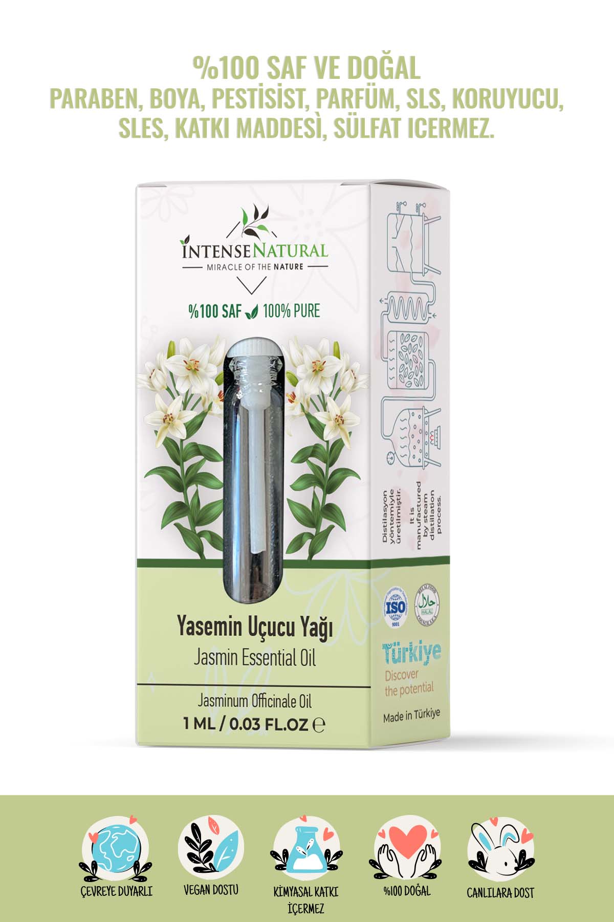 Yasemin Uçucu Yağı 1 ml %100 Saf ve Doğal Jasmine Essential Oil