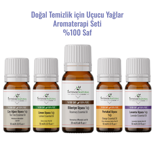 Doğal Temizlik için Aromaterapi Uçucu Yağlar Seti 60 ML